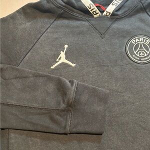 Nike Air Jordan x PSG Paris Saint-Germain Boys Hoodie XL 13-15Y Black Paname